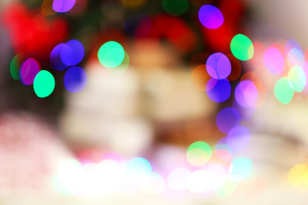 Christmas  interior with defocused lights