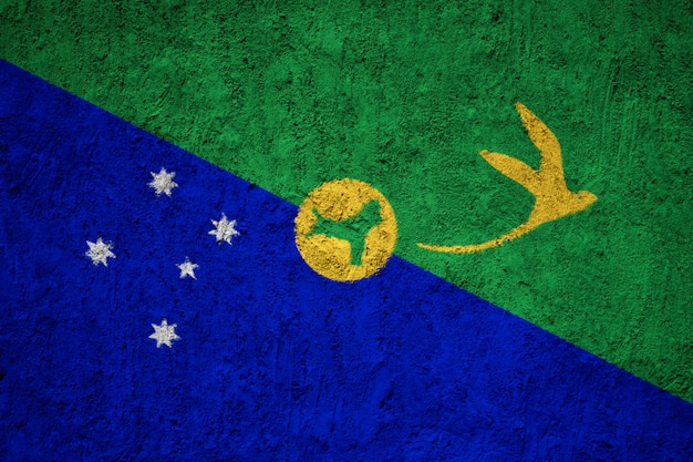 Christmas Island flag on concrete wall