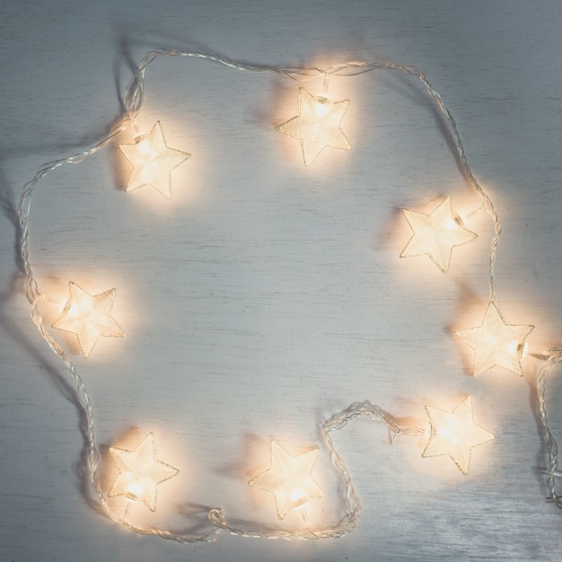 Photo christmas lamp star on white background