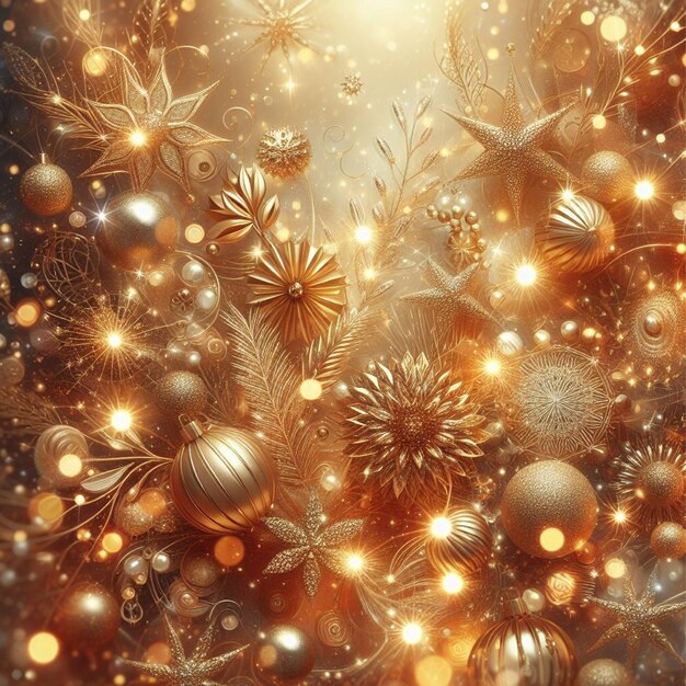 Christmas light gold background with beautiful Golden Generative