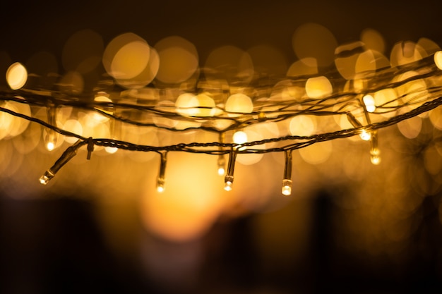 Christmas lights bokeh background