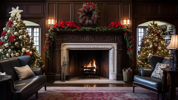 Christmas at the manor english countryside decoration and festive interior decor