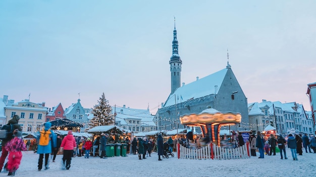 Christmas Market In City Tallinn