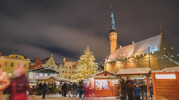 Christmas Market In City Tallinn