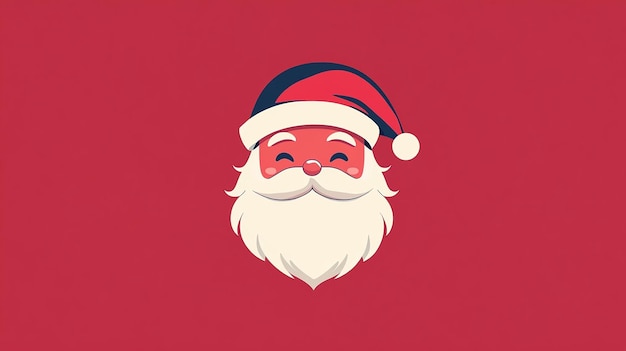 Photo christmas minimalism vector logo with claus illustration