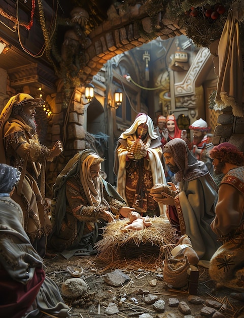 Christmas Nativity christian photo illustration