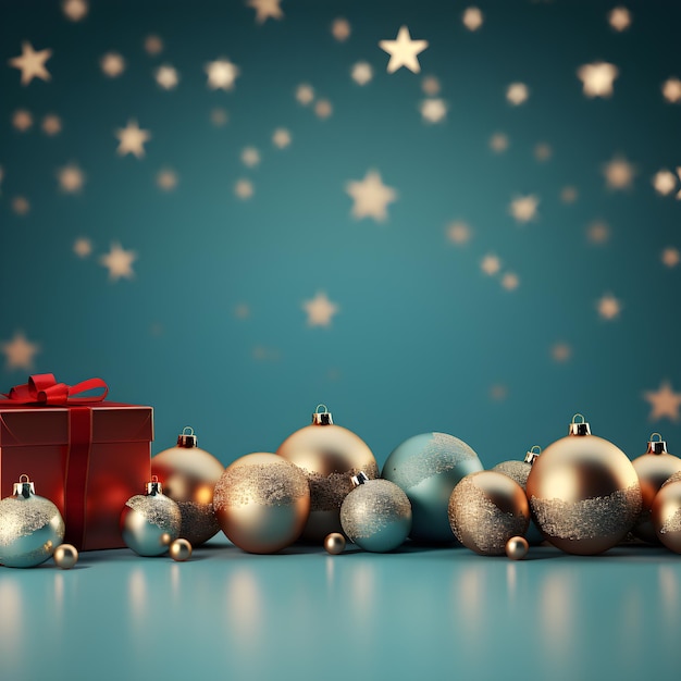 Christmas and New Year background 3d rendering 3d illustration