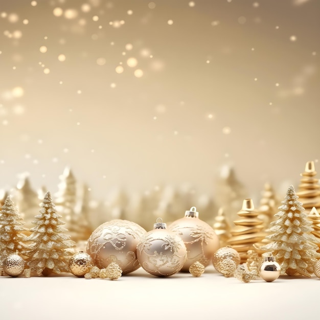 Christmas and New Year background 3d rendering 3d illustration