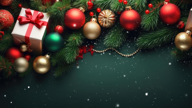 Christmas or New Year background Christmas and new year holidays concept Generative AI