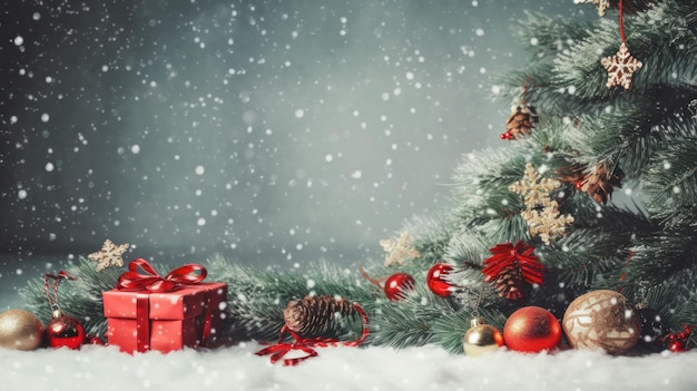 Christmas or New Year background Christmas and new year holidays concept Generative AI