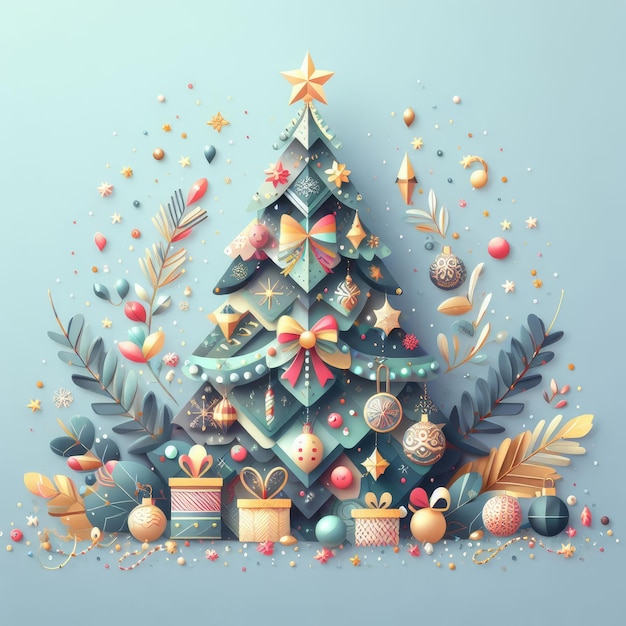 Christmas new year decoration background for social media and banners