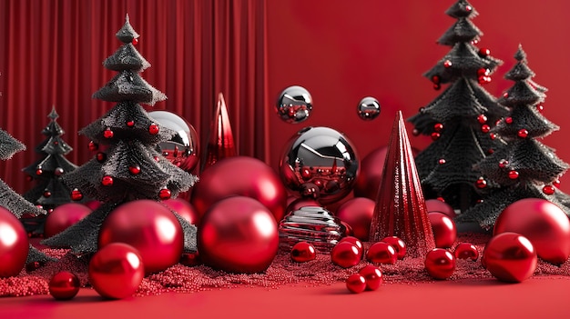 Photo christmas and new year festive background