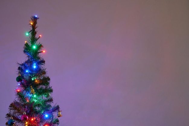 Christmas, New Year, Winter border with branches of Christmas tree.