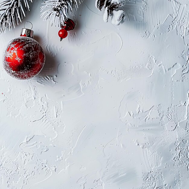 Photo a christmas ornament with a red ball hanging from it