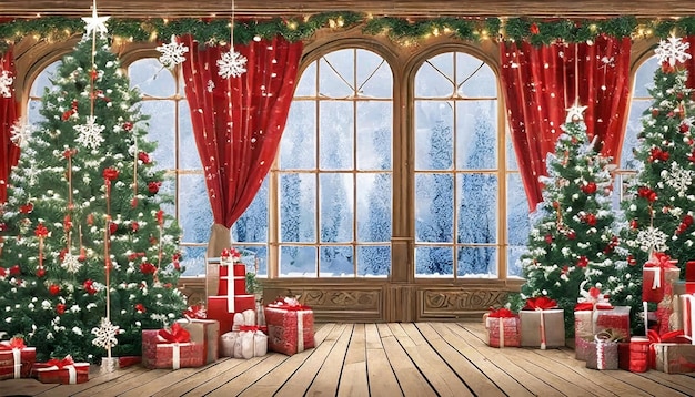 Christmas photo backdrop christmas concept background