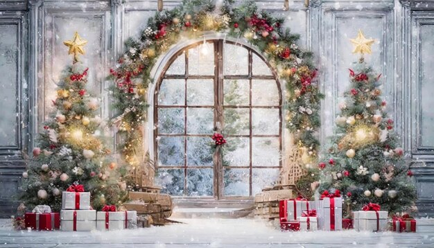 Christmas photo backdrop christmas concept background