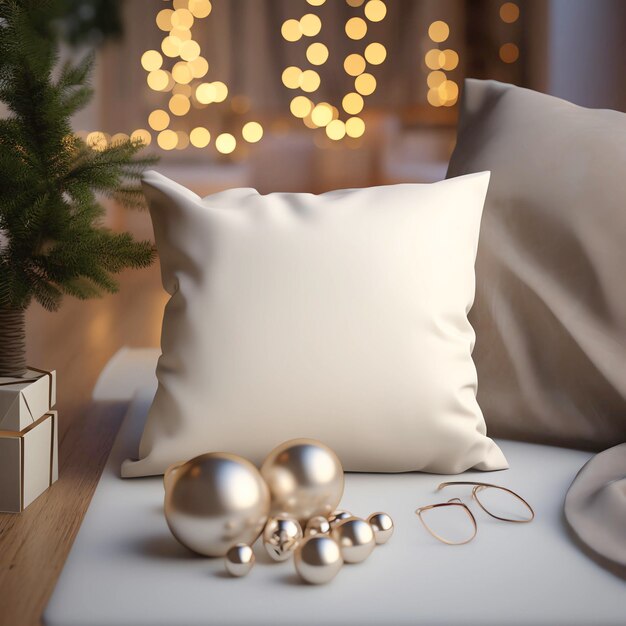 Christmas Pillow Mockup Throw Pillow Mock UPThrow Pillow MockWhite Pillow Mockup