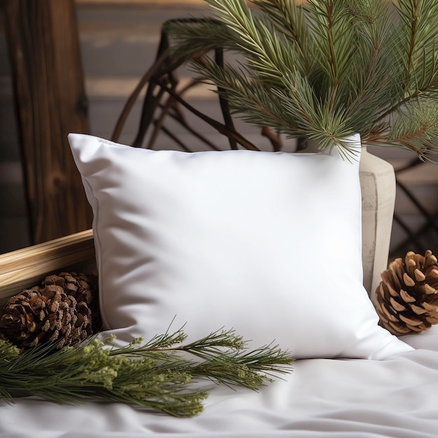 Christmas Pillow Mockup Throw Pillow Mock UPThrow Pillow MockWhite Pillow Mockup