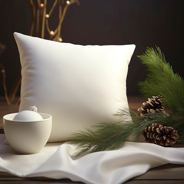 Christmas Pillow Mockup Throw Pillow Mock UPThrow Pillow MockWhite Pillow Mockup