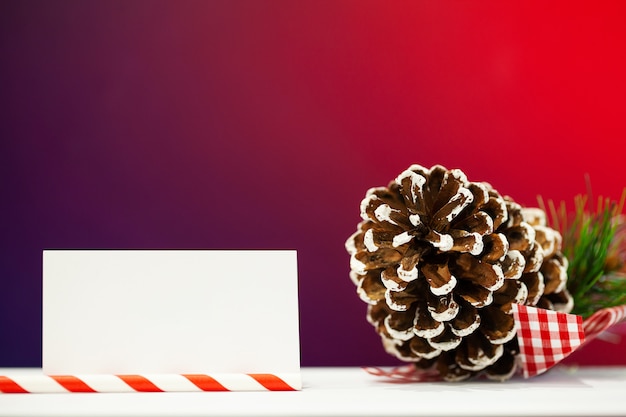 Christmas Pine cone and blank with place for text