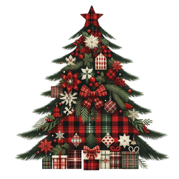 Christmas Plaid Tree Sublimation