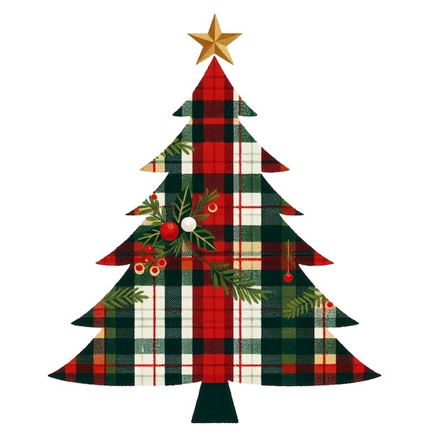 Christmas Plaid Tree Sublimation