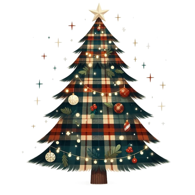 Christmas Plaid Tree Sublimation