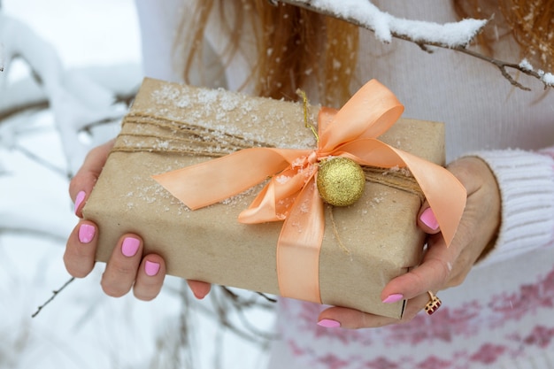 Christmas - present in girl hands