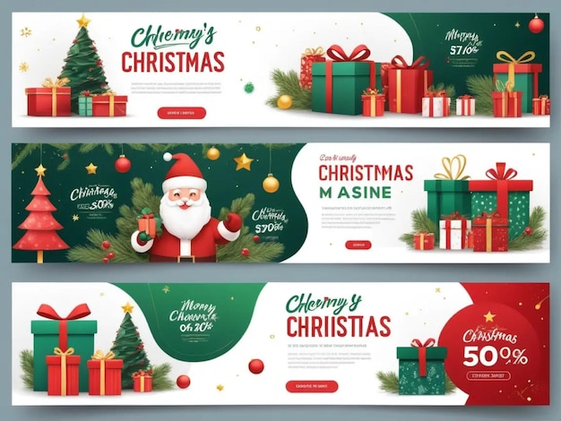 Christmas promo banner template ideas for chritsmas celebration