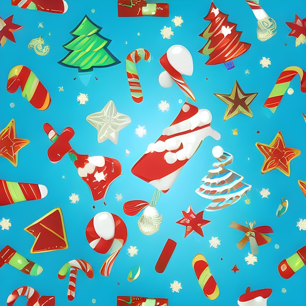 Christmas random element pattern seamless abstract element vintage design wallpaper