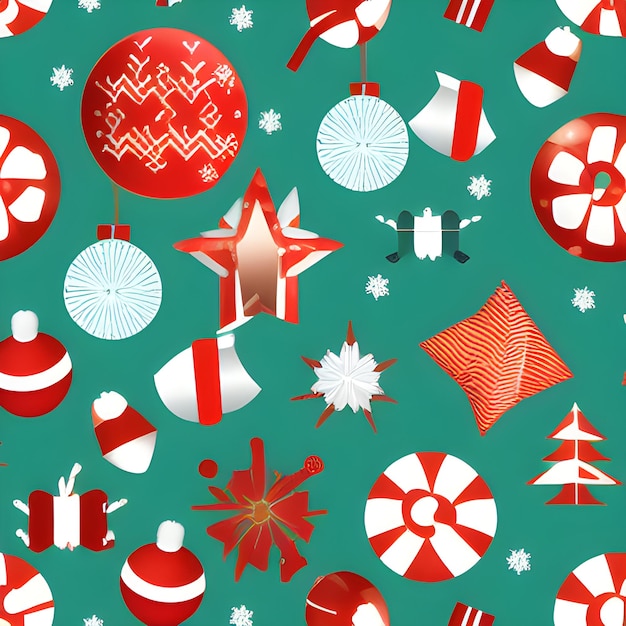 Christmas random pattern seamless abstract element vintage design wallpaper