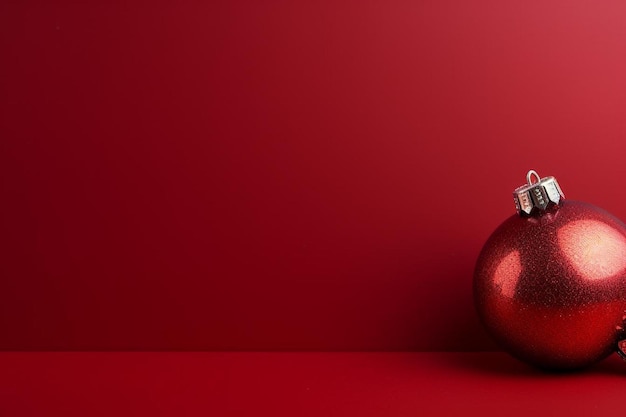 Photo christmas red background and copy space