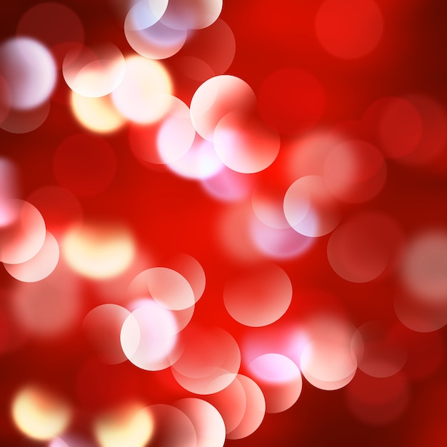 Christmas red background with bokeh effect