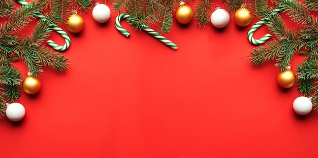 Christmas red background with copyspace