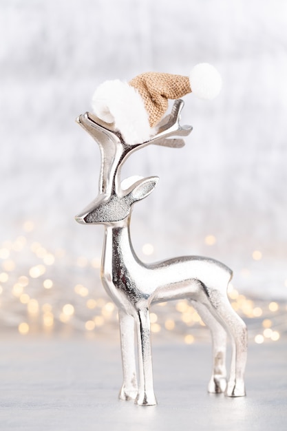 Christmas reindeer. Christmas or New Year minimal concept.