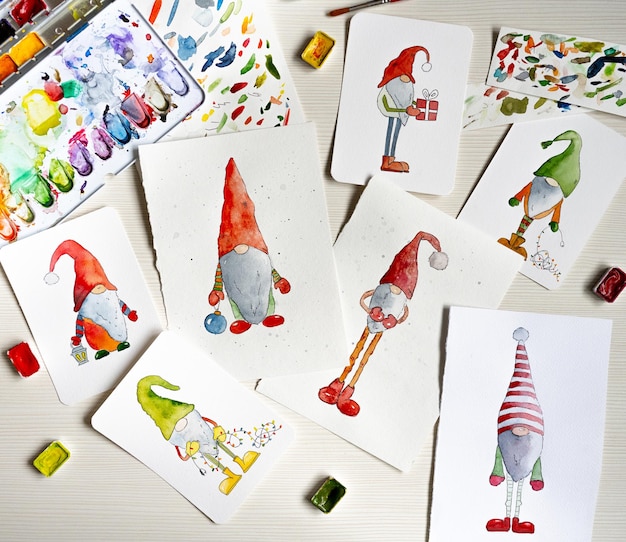 Christmas Santa paintings