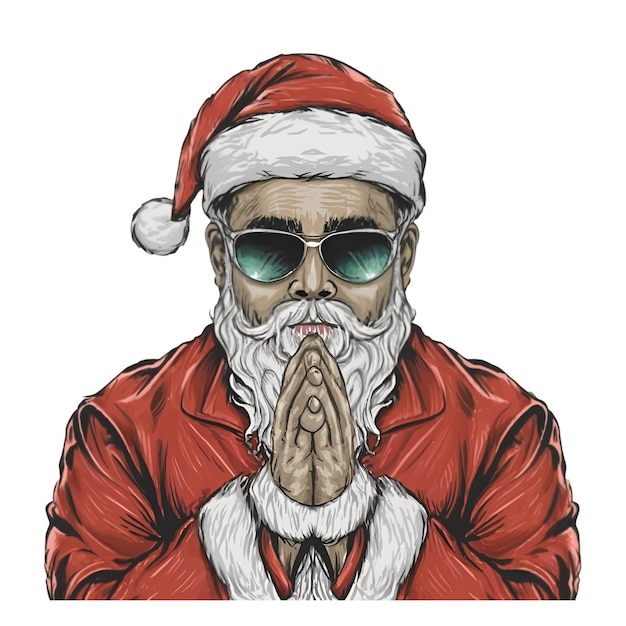 Christmas Santa tshirt logo design Ai generated art