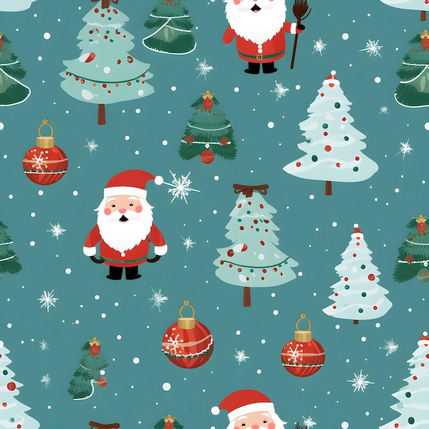 Christmas Seamless Pattern for the Winter Holiday