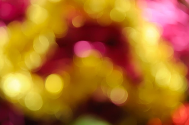 Christmas shiny bokeh in yellow and red colors