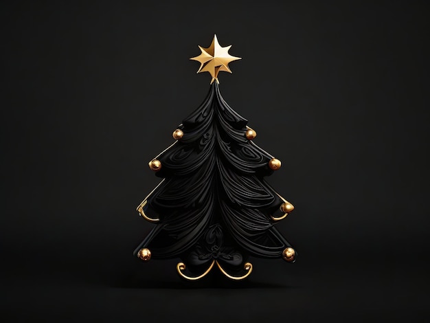 Christmas solid color Black background Generative Ai 4