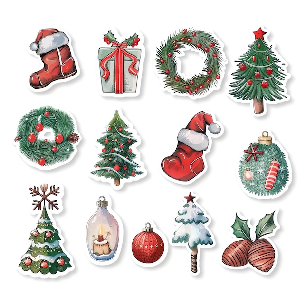 christmas sticker set for christmas