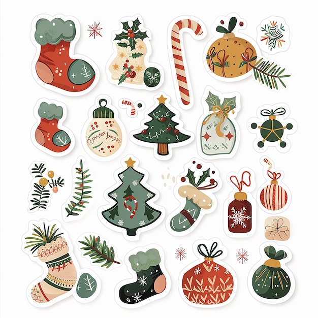 Photo christmas sticker set