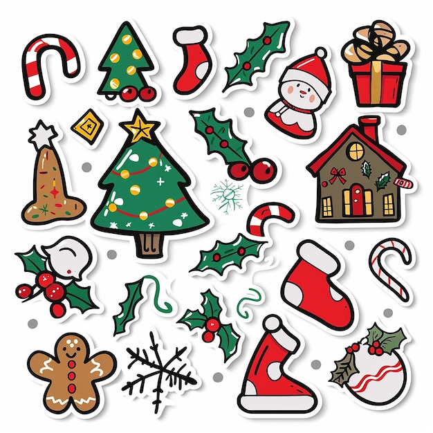 Christmas sticker set