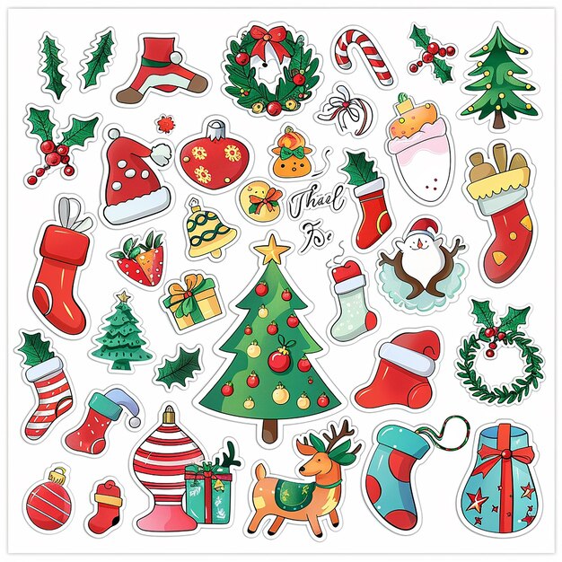 Christmas sticker set