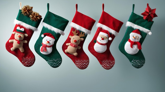 a christmas stocking with a santa claus on it