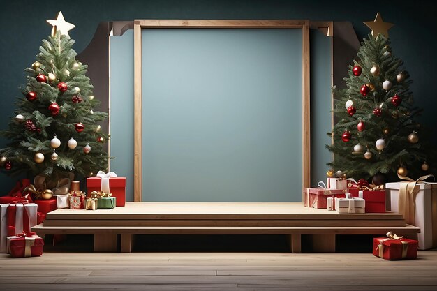 Christmas studio platform for product display