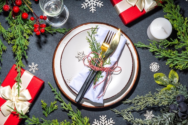 Christmas table setting