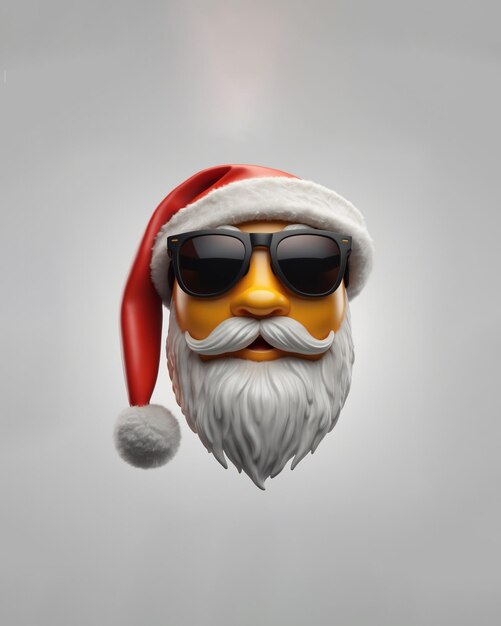 Photo christmas template 3d render of santa claus smiling holding a mobile