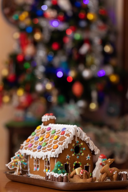 Christmas themed gingerbread house