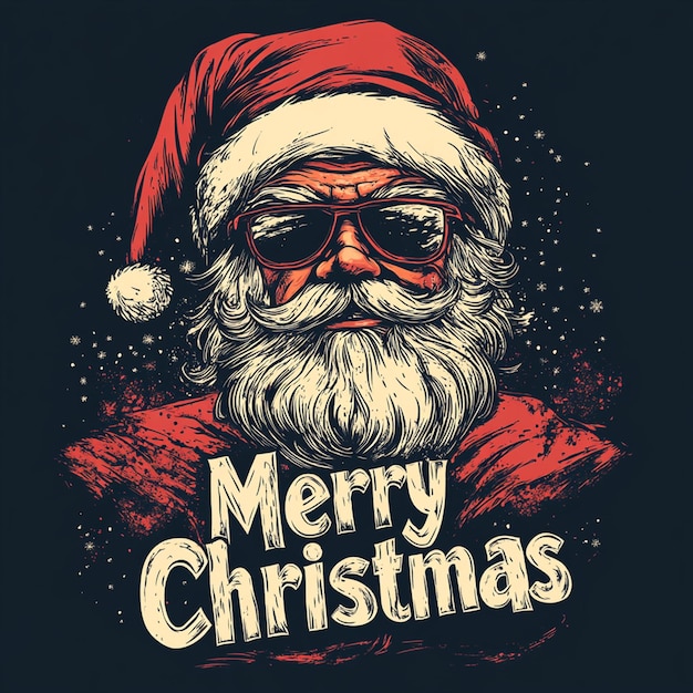 Photo christmas themed vector artwork design with text and flower for tshirt print